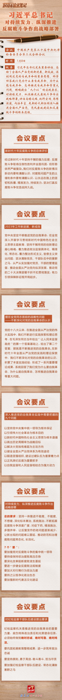20240109 學(xué)習(xí)進(jìn)行時(shí)｜2024會(huì)議筆記：習(xí)近平總書記對(duì)持續(xù)發(fā)力、縱深推進(jìn)反腐敗斗爭(zhēng)作出戰(zhàn)略部署.png